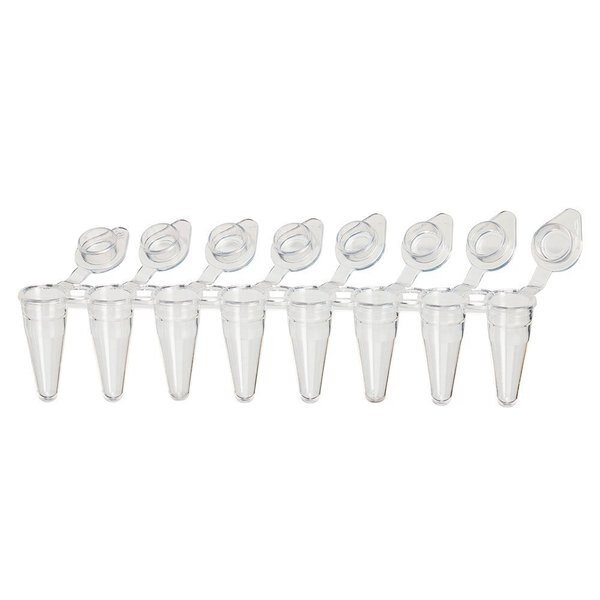 PCR 8-strip tubes, 0.1mL, low profile PK, Diamondlink, Mfr#: PCR-DL-01F
